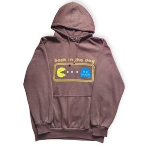 Vintage Pac-Man Hoodie Back In The Day Brown XL